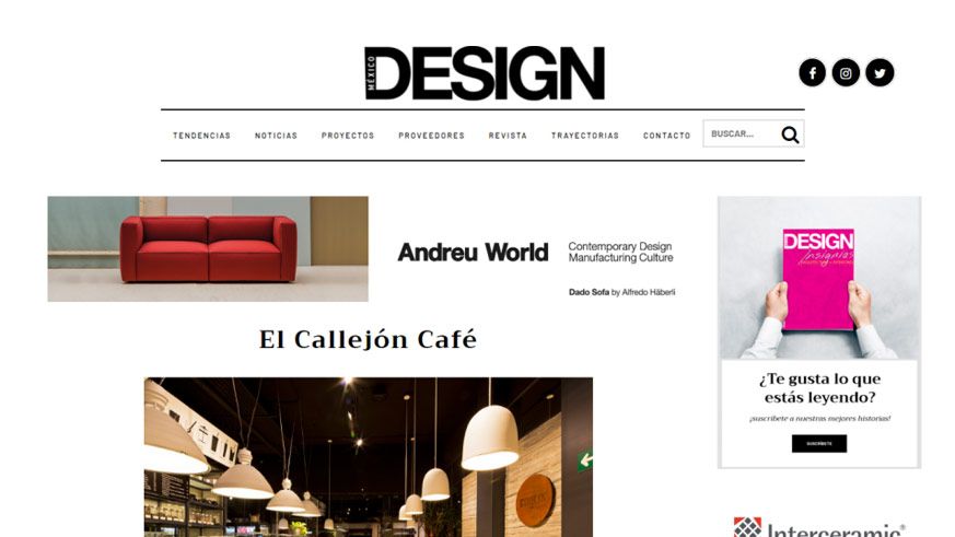 México Design - Callejón Café - Boué Arquitectos