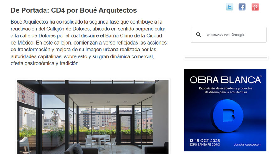 Podio - De Portada: CD4 por Boué Arquitectos
