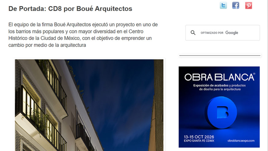 Podio - De Portada: CD8 por Boué Arquitectos