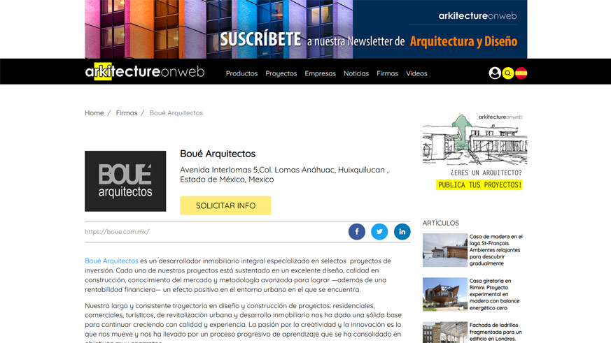 arkitectureonweb - Proyectos Boué arquitectos