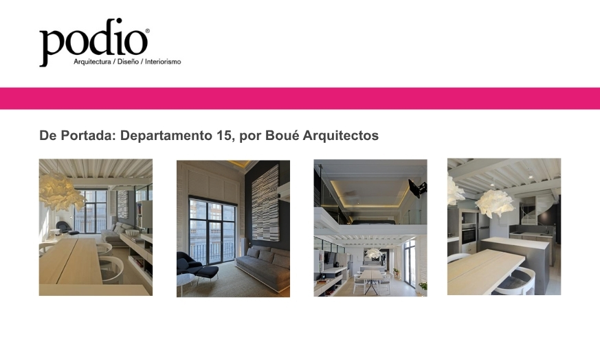 Podio - De Portada: Departamento 15, por Boué Arquitectos